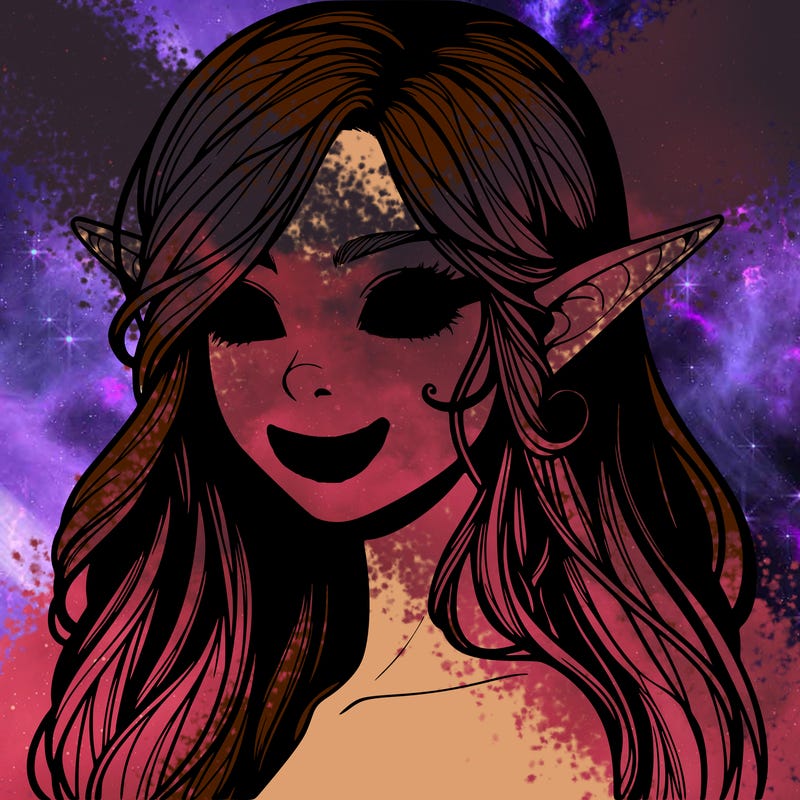 elf girl realistic dark fantasy