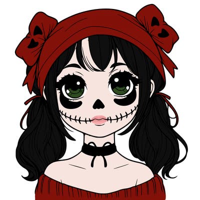 realistic girl halloween