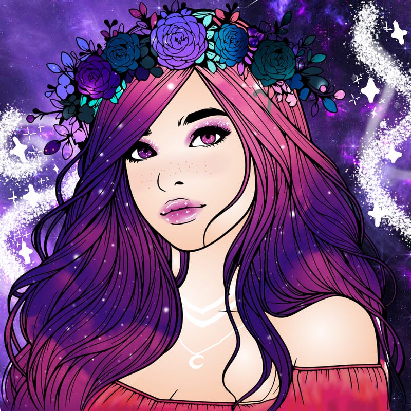 realistic girl with flower crown