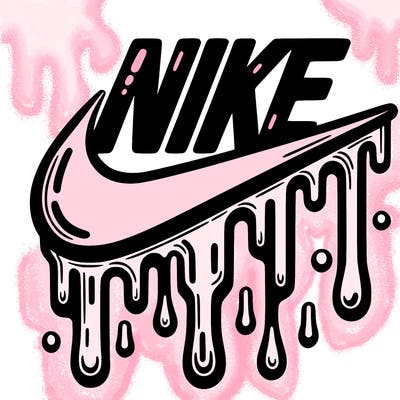 dripping nike logo