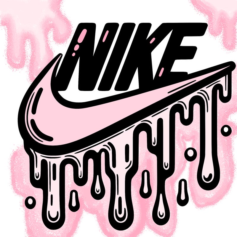 dripping nike logo