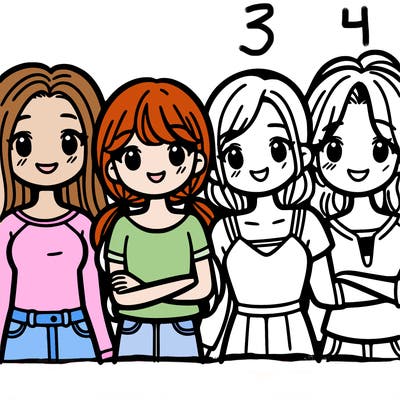 friend group of four girls