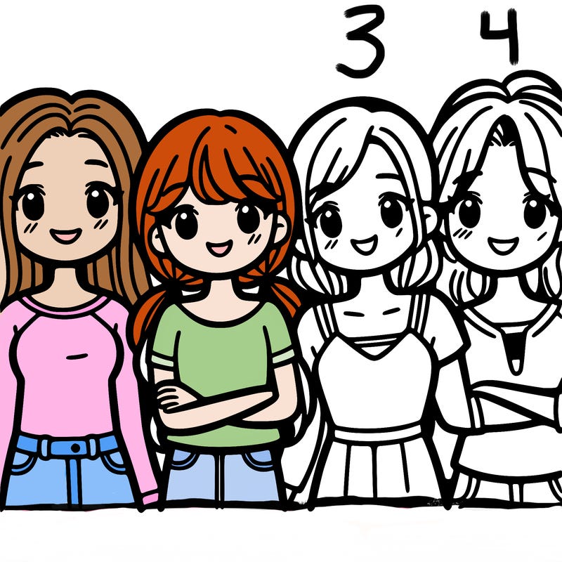 friend group of four girls