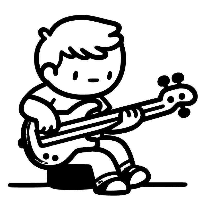 person playing a bass