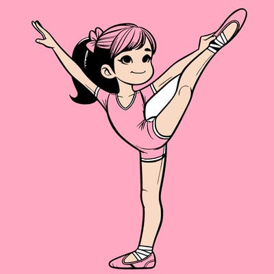 realistic girl gymnast