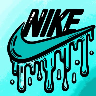 dripping nike logo