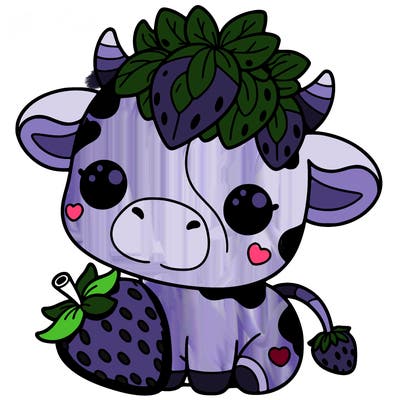 cute strawberry cow