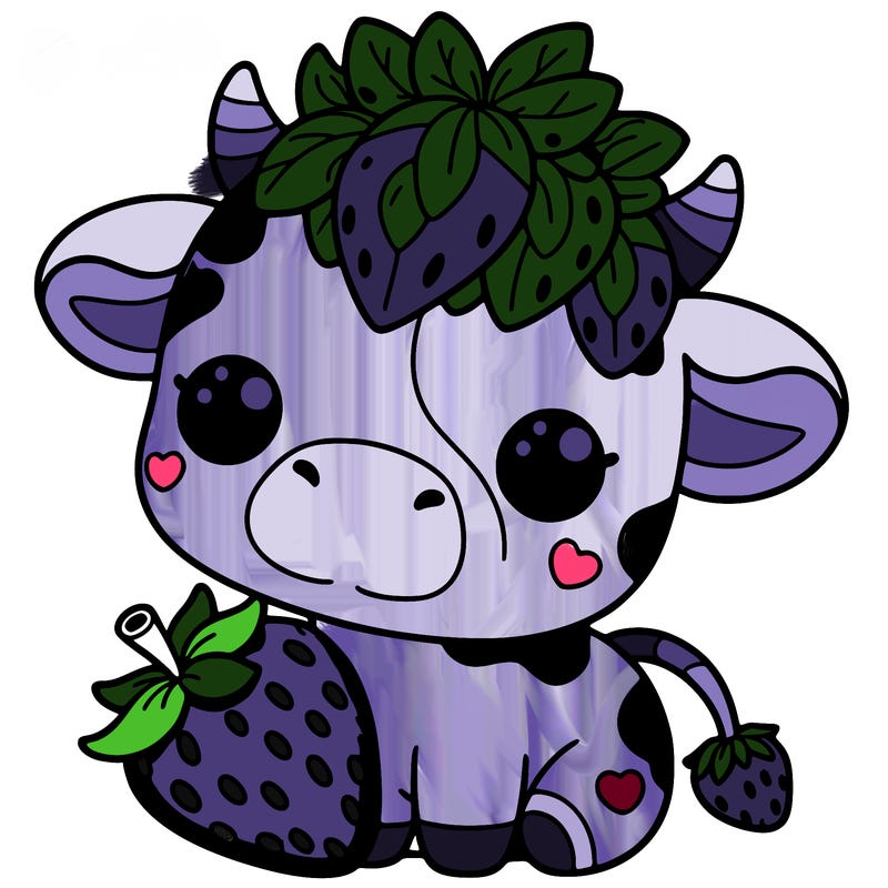 cute strawberry cow