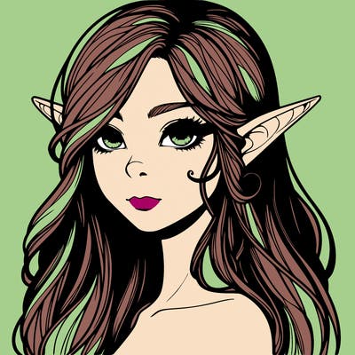 elf girl realistic dark fantasy