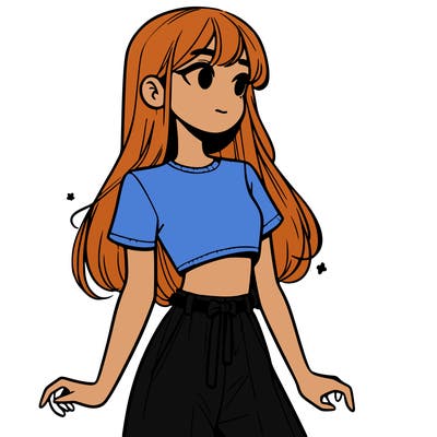 girl in a cute crop top