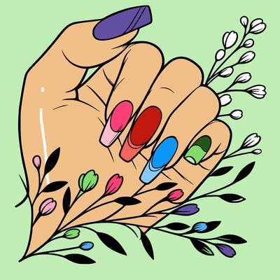 nails with french tip