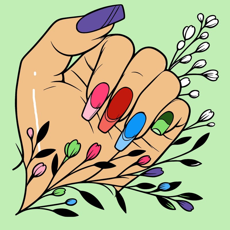 nails with french tip