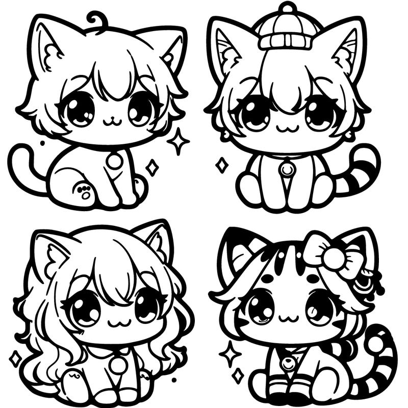 cute anime cats