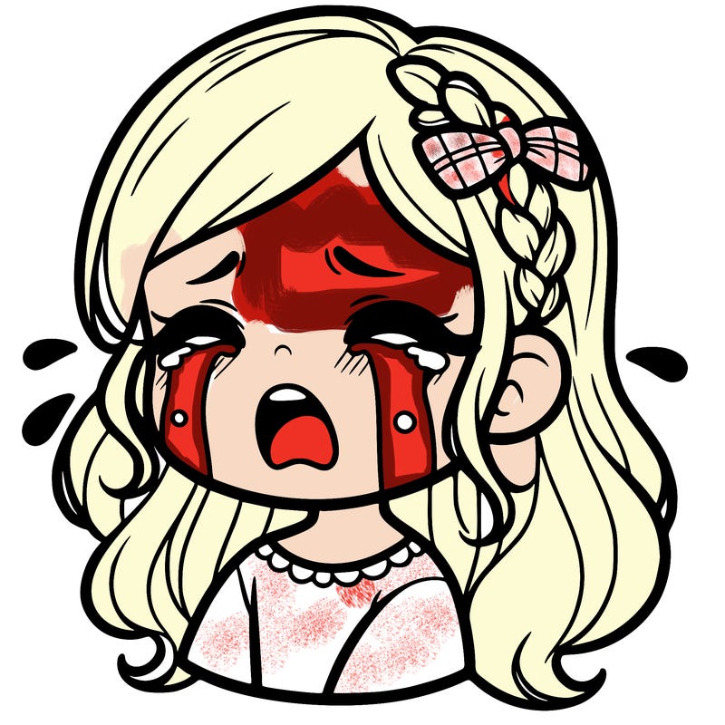 beautiful little girl crying