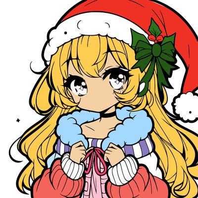 christmas anime girl