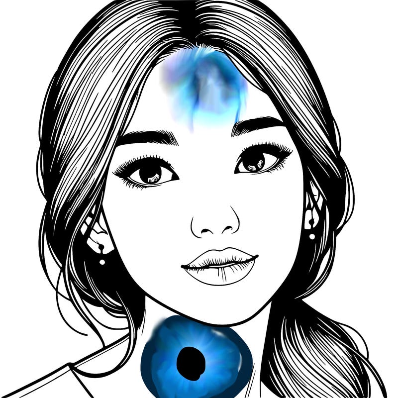 beautiful realistic asian woman