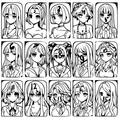 girls that look diffrent anime