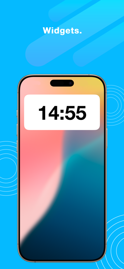 ClockZ | Clock Display + Alarm - A large digital clock widget displayed on an iPhone home screen