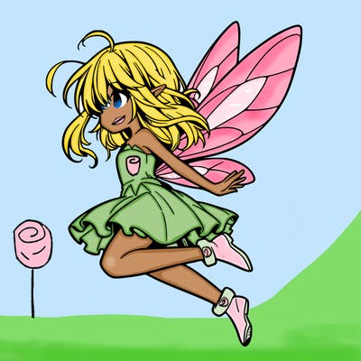 manga fairy flying