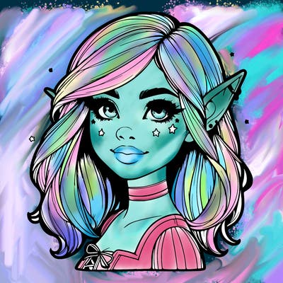 realistic halloween elf girl