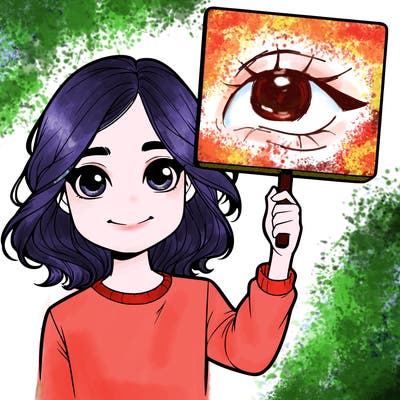 realistic girl holding up a sign