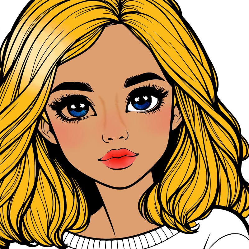 realistic girl whith cute eyes