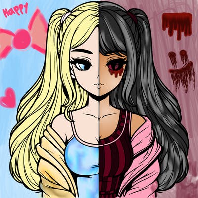 realistic girl split