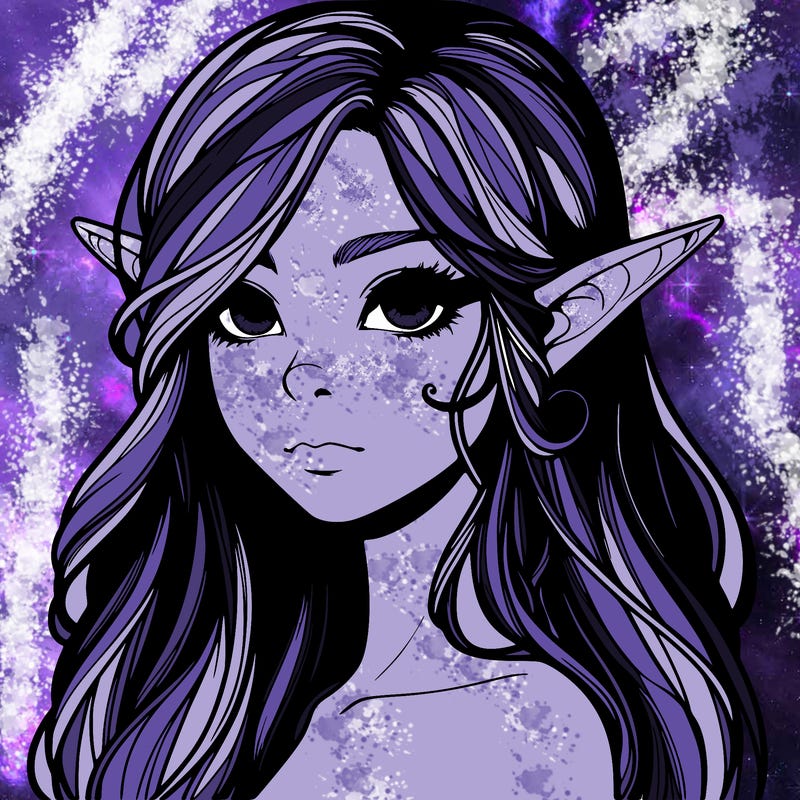 elf girl realistic dark fantasy