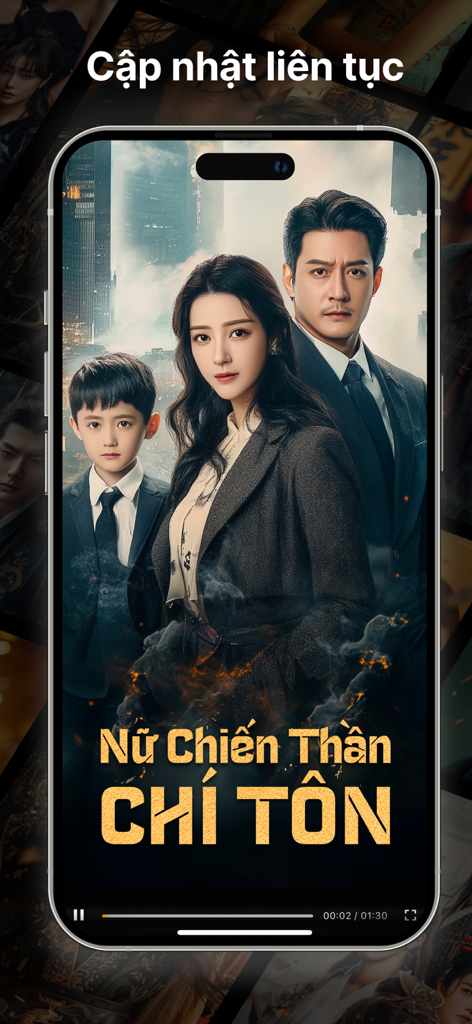 Mango Play - Mango Play app interface displaying a short drama video with Vietnamese text on screen