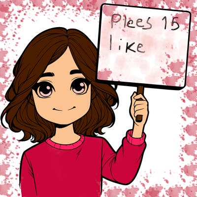 realistic girl holding up a sign