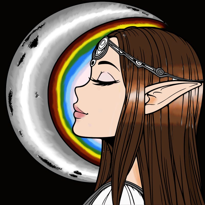 a realistic moon elf