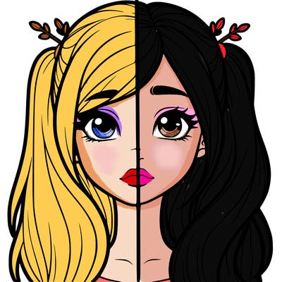 realistic girl split