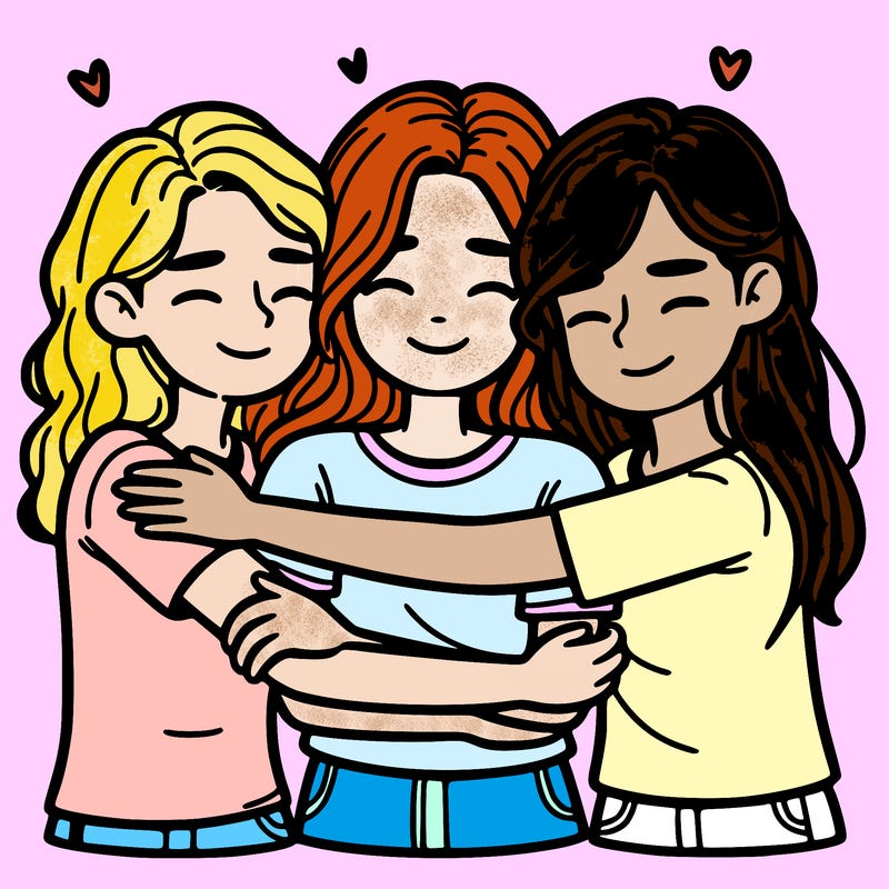 friends hugging