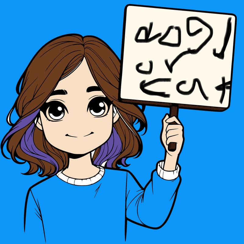 realistic girl holding up a sign