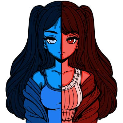 realistic girl split