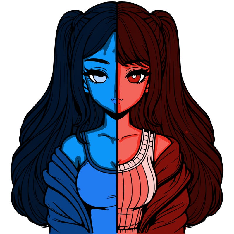 realistic girl split