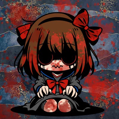 scary anime girl