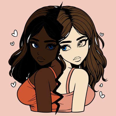 realistic girl split