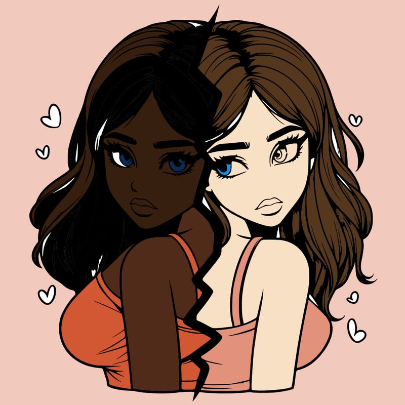 realistic girl split