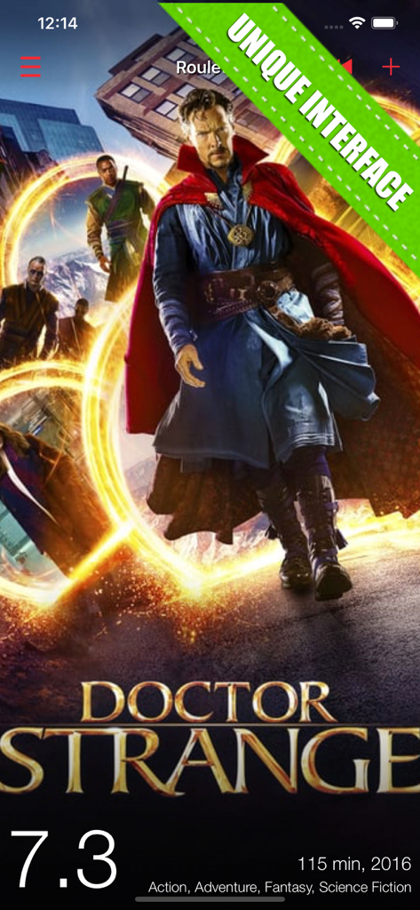 Filmbox Smart Movie Manager - Interface de l'application Filmbox affichant les détails du film Doctor Strange