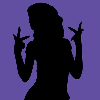 realistic teenage girl with braids and a beanie and crop top doing 🫶🏼