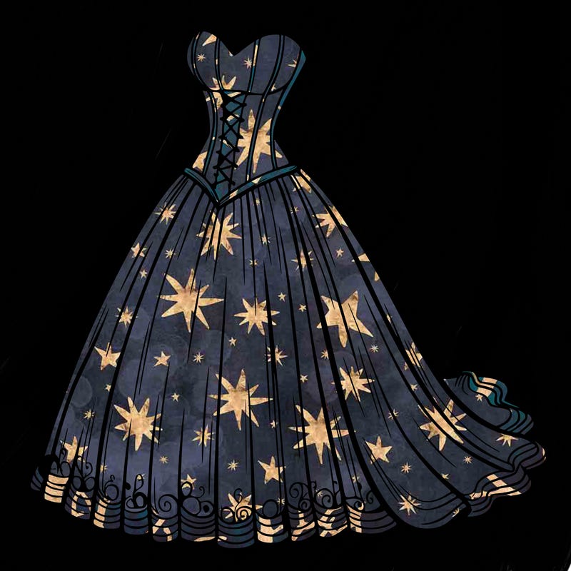 wedding dress-corset and a long and flowy skirt