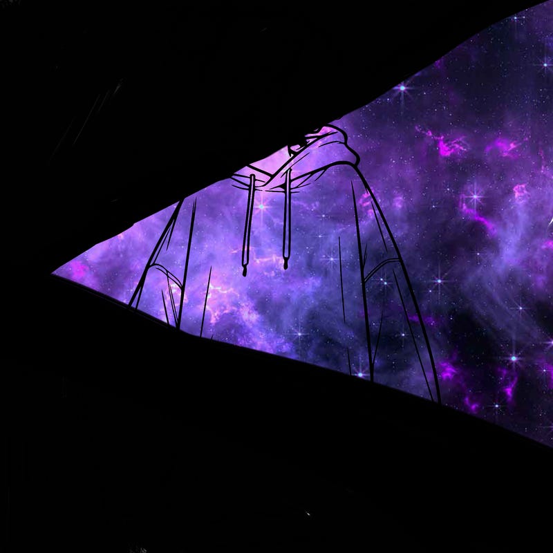 realistic girl with a oversized sweatshirt on and a bun