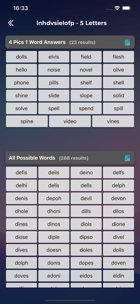 4 Pics 1 Word Answers Help - Eine Liste von 5-Buchstaben-Wortlösungen und Ergebnissen für das 4 Pics 1 Word-Rätselspiel