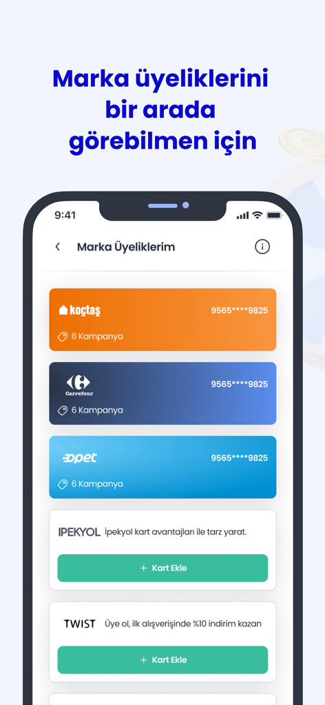 Chippin - Mobile app interface displaying multiple digital brand loyalty cards in one place