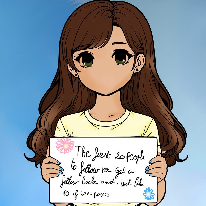 realistic girl holding a sign
