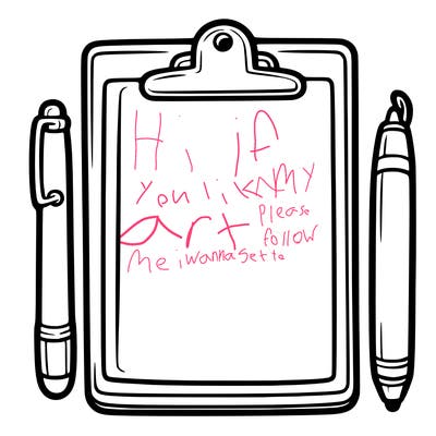 blank clip board with pen