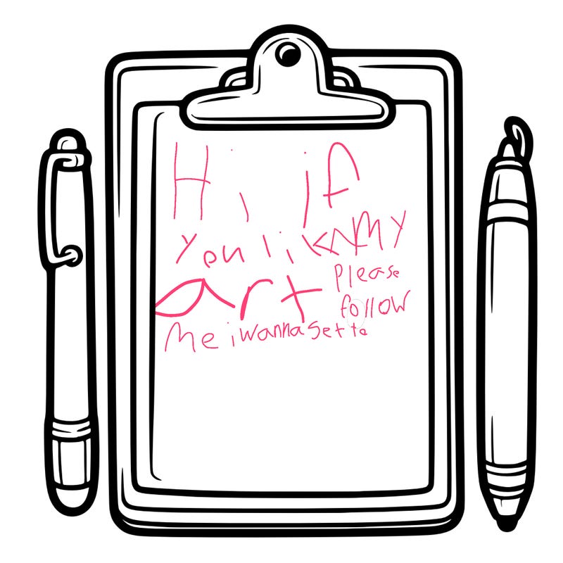 blank clip board with pen