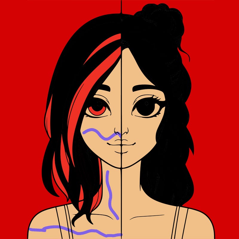 realistic girl split