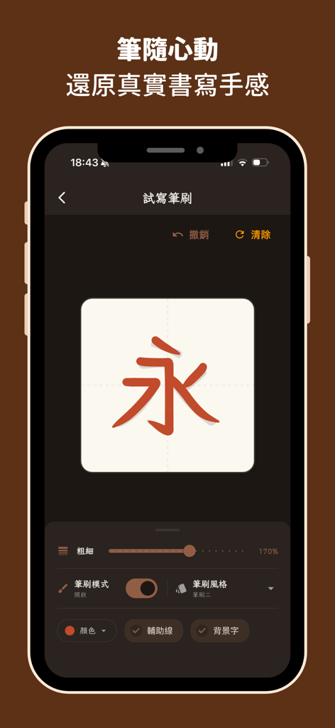 時時抄經 - 佛經手寫·修行小幫手 - Digital calligraphy interface for writing Chinese characters with realistic brush effects